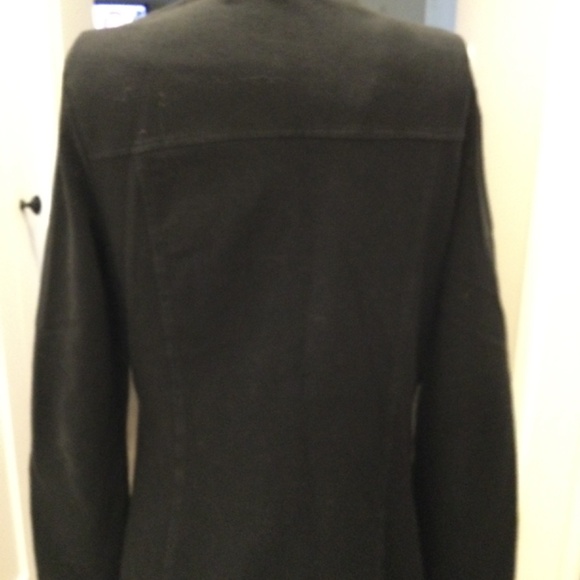 “Leave No Footprint “ an Eco Concious, Black Toggle Jacket , Organic Cotton - Picture 5 of 9